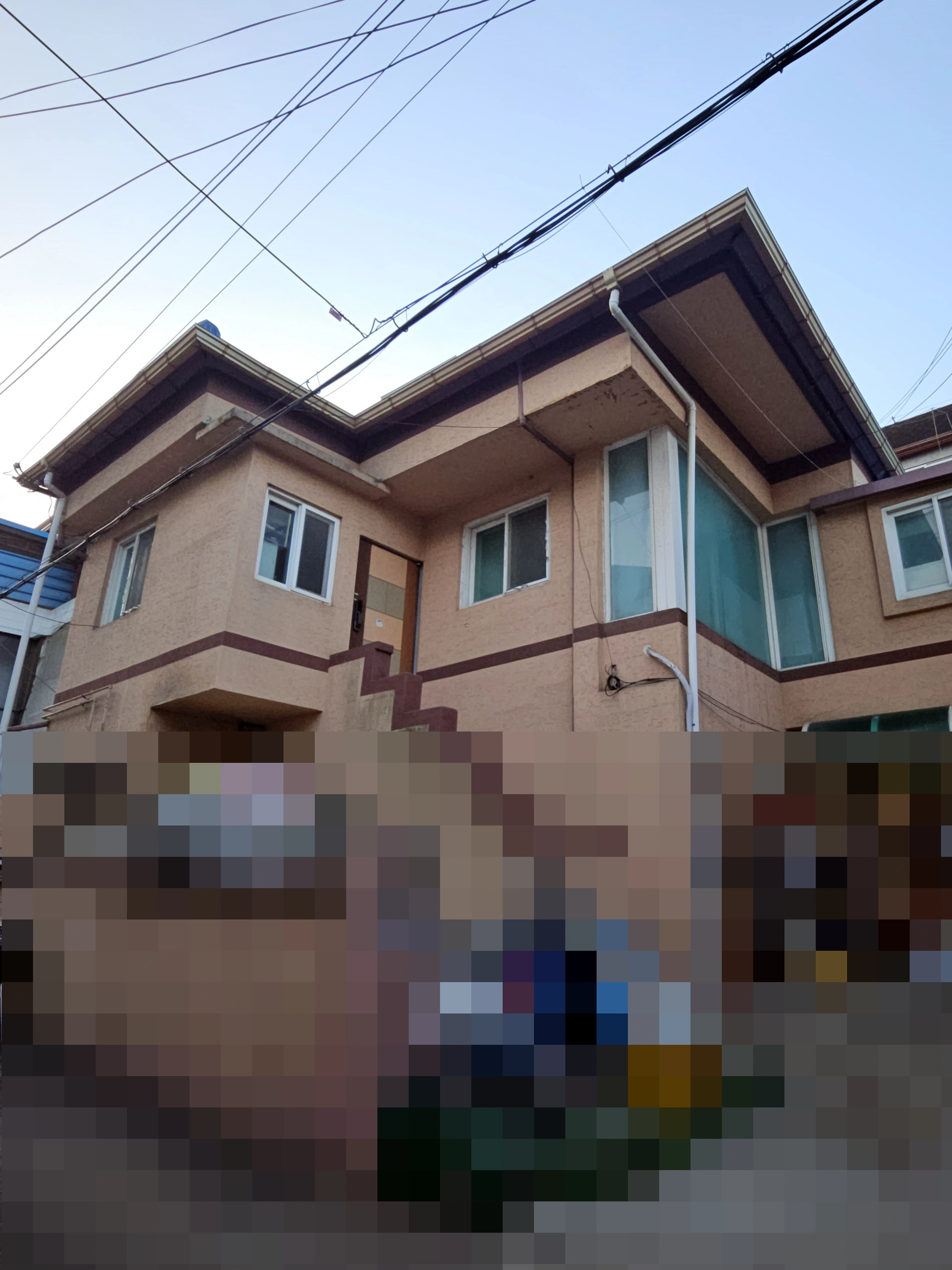 물받이교체 시공 전 – 지붕 경사 맞춤 물받이 신규 설치